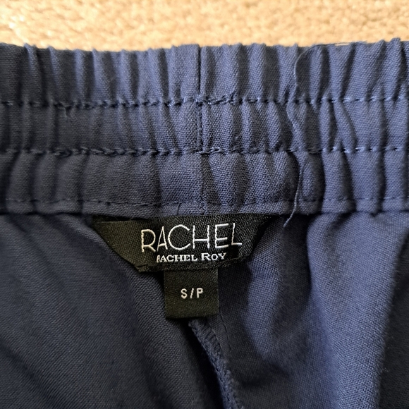 Rachel Roy Wide Leg Pants Women's Size Small Blue White Stripe Pull On New! - Picture 3 of 9